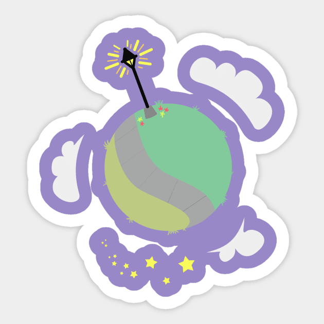 The Little Lamp Planet Sticker by Astralberry